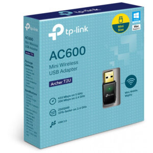 TP-LINK Archer T2U V3 - Kabellos - USB - WLAN - Wi-Fi 5 (802.11ac) - 433 Mbit/s - Schwarz
