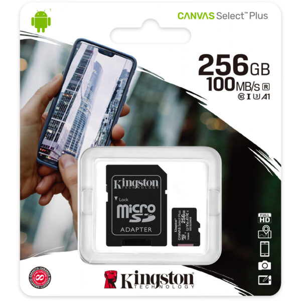 Kingston Canvas Select Plus - 256 GB - MicroSDXC - Klasse 10 - UHS-I - 100 MB/s - 85 MB/s – Bild 4