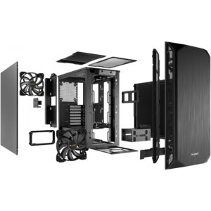 Be Quiet! BG034 - Tower - PC - Schwarz - ATX - Mini-ATX - Mini-ITX - ABS Synthetik - Stahl - 19 cm