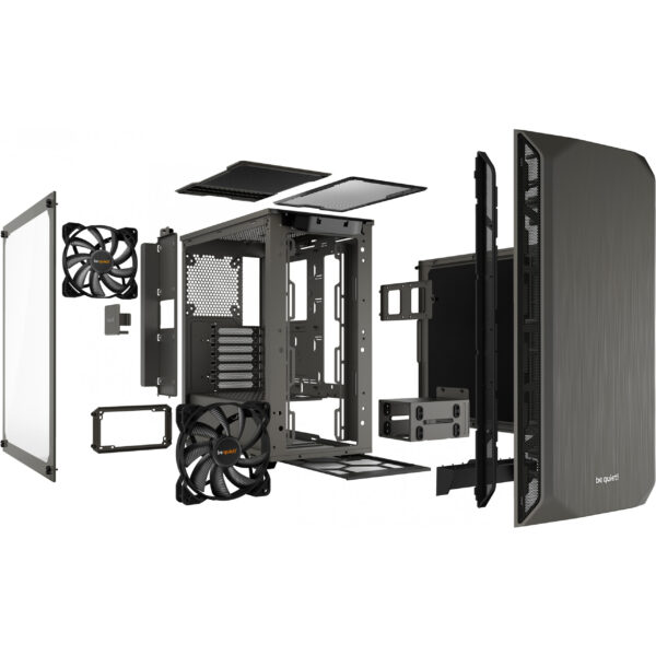 Be Quiet! BGW36 - Tower - PC - Grau - ATX - Mini-ATX - Mini-ITX - ABS Synthetik - Stahl - Gehärtetes Glas - 36,9 cm – Bild 7