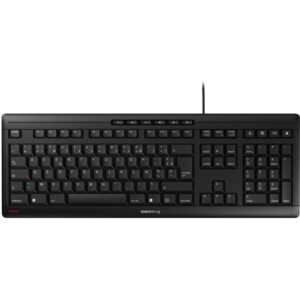 Cherry STREAM - Volle Größe (100%) - USB - Mechanischer Switch - AZERTY - Schwarz