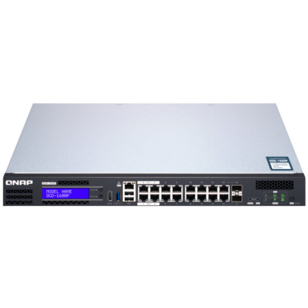 QNAP QGD-1600P - Managed - Gigabit Ethernet (10/100/1000) - Vollduplex - Power over Ethernet (PoE) - Rack-Einbau - 1U – Bild 2