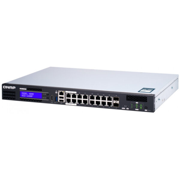 QNAP QGD-1600P - Managed - Gigabit Ethernet (10/100/1000) - Vollduplex - Power over Ethernet (PoE) - Rack-Einbau - 1U – Bild 8