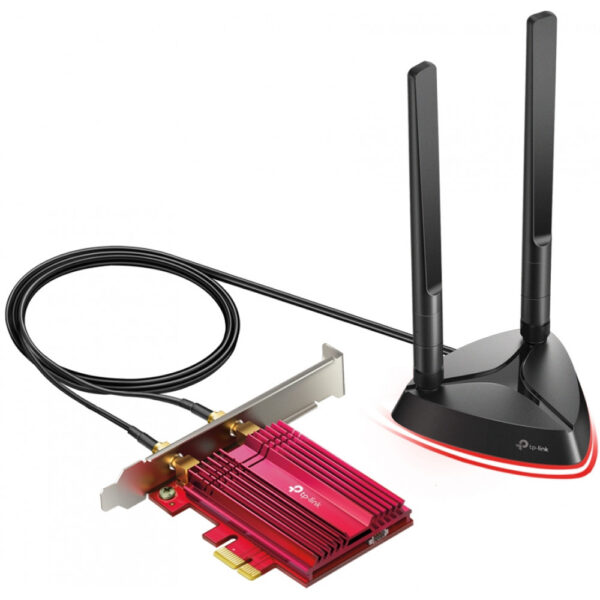 TP-LINK Archer TX3000E - Eingebaut - Kabellos - PCI Express - WLAN / Bluetooth - 2402 Mbit/s - Schwarz - Rot