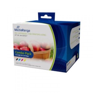 MediaRange Tintenpatrone, Wiederbefüllt, Ersetzt HP 364, 53.5 ml, Schwarz, Magenta, Gelb, Cyan, 4 Stück