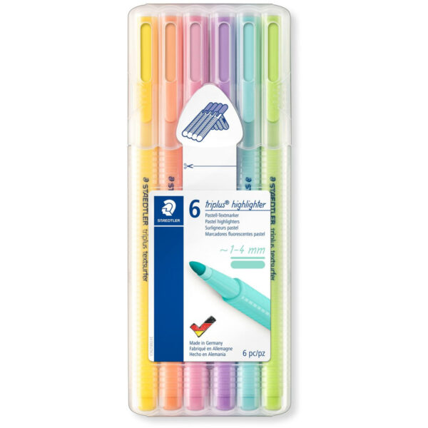 STAEDTLER 362 C - 6 Stück(e) - Limette - Minze - Pfirsich - Pink - Violett - Gelb - Rundspitze - 1 mm - 4 mm - Tinte auf Wasserbasis – Bild 3