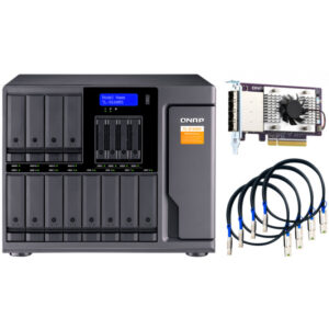 QNAP TL-D1600S - HDD / SSD-Gehäuse - 2.5/3.5 Zoll - Serial ATA II - Serial ATA III - 6 Gbit/s - Hot-Swap - Schwarz - Grau