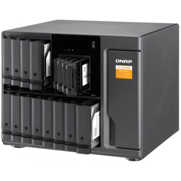 QNAP TL-D1600S - HDD / SSD-Gehäuse - 2.5/3.5 Zoll - Serial ATA II - Serial ATA III - 6 Gbit/s - Hot-Swap - Schwarz - Grau – Bild 2