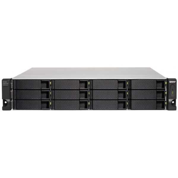 QNAP TL-R1200C-RP - HDD / SSD-Gehäuse - 2.5/3.5 Zoll - Serial ATA III - 6 Gbit/s - Rack-Einbau - Schwarz - Grau