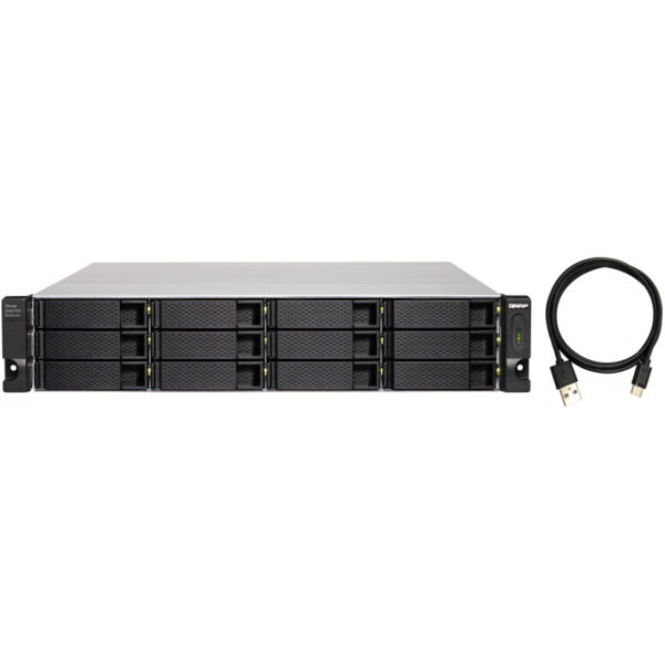 QNAP TL-R1200C-RP - HDD / SSD-Gehäuse - 2.5/3.5 Zoll - Serial ATA III - 6 Gbit/s - Rack-Einbau - Schwarz - Grau – Bild 4