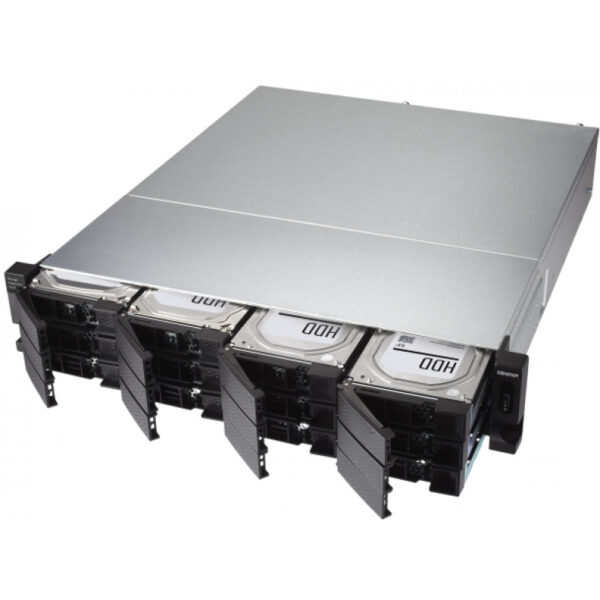 QNAP TL-R1200C-RP - HDD / SSD-Gehäuse - 2.5/3.5 Zoll - Serial ATA III - 6 Gbit/s - Rack-Einbau - Schwarz - Grau – Bild 6