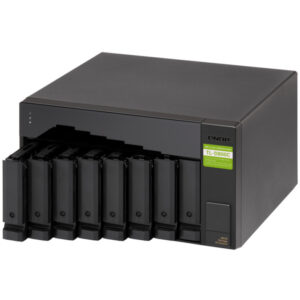 QNAP TL-D800C - HDD / SSD-Gehäuse - 2.5/3.5 Zoll - Serial ATA II - Serial ATA III - 6 Gbit/s - Hot-Swap - Schwarz - Grau
