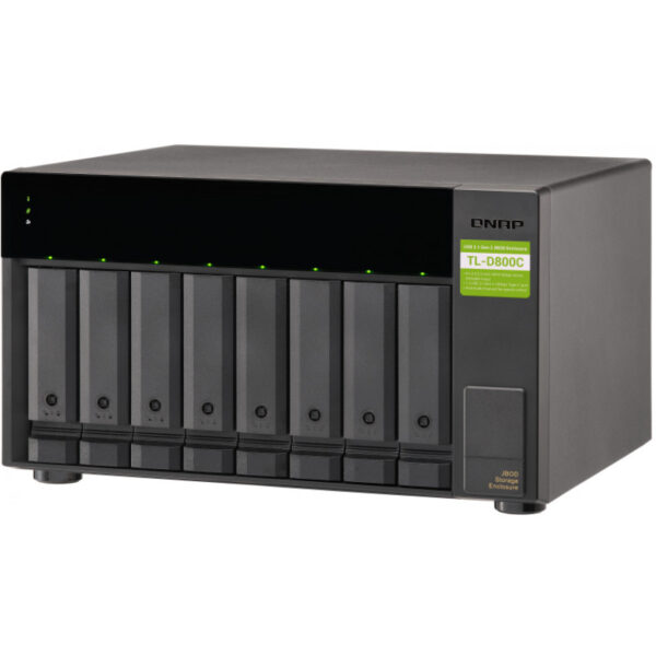 QNAP TL-D800C - HDD / SSD-Gehäuse - 2.5/3.5 Zoll - Serial ATA II - Serial ATA III - 6 Gbit/s - Hot-Swap - Schwarz - Grau – Bild 8
