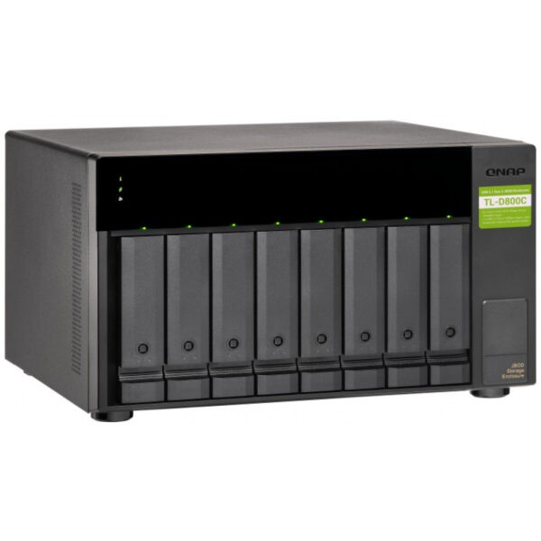 QNAP TL-D800C - HDD / SSD-Gehäuse - 2.5/3.5 Zoll - Serial ATA II - Serial ATA III - 6 Gbit/s - Hot-Swap - Schwarz - Grau – Bild 9