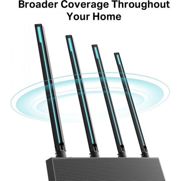 TP-LINK Archer C80 - Wi-Fi 5 (802.11ac) - Dual-Band (2,4 GHz/5 GHz) - Eingebauter Ethernet-Anschluss - Schwarz - Tabletop-Router – Bild 2