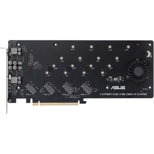 ASUS Hyper M.2 x16 Gen 4 - PCIe - M.2 - PCIe 4.0 - Silber - PC - Aktiv – Bild 3