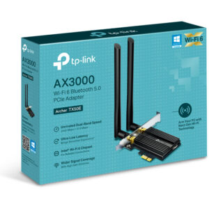 TP-LINK Archer TX50E - Kabellos - PCI Express - WLAN / Bluetooth - Wi-Fi 6 (802.11ax) - 2402 Mbit/s - Schwarz - Metallisch
