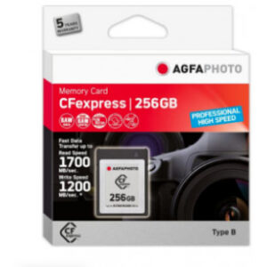 AgfaPhoto CFexpress Professional - 256 GB - CFexpress - NAND - 1700 MB/s - 1200 MB/s - Kältebeständig - Hitzebeständig - Schockresistent - Röntgensicher