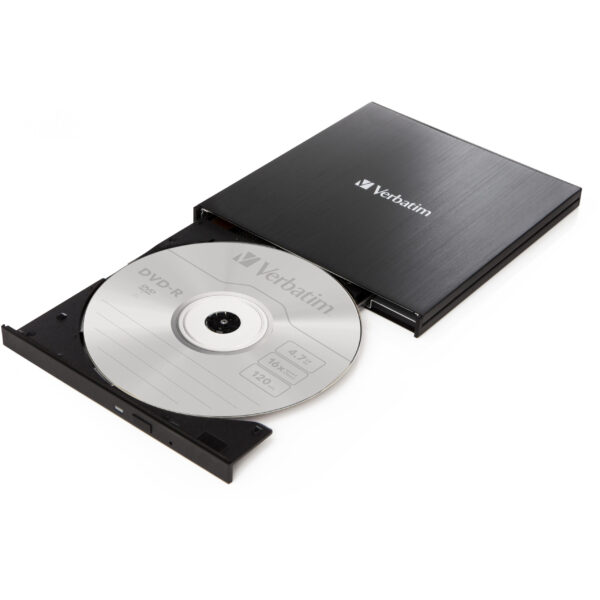 Verbatim Externer Slimline CD/DVD-Brenner - Schwarz - Ablage - Desktop / Notebook - DVD±RW - USB 3.2 Gen 1 (3.1 Gen 1) - CD-R - CD-RW - DVD+R - DVD+R DL - DVD+RW - DVD-R - DVD-R DL - DVD-RW – Bild 5