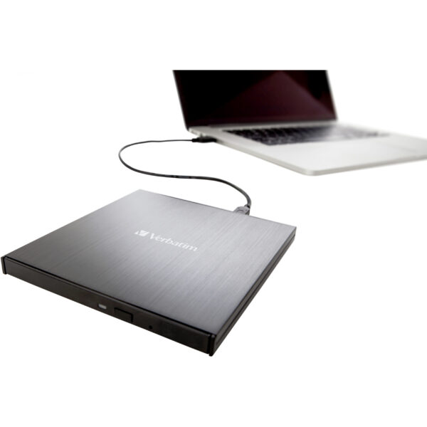 Verbatim Externer Slimline CD/DVD-Brenner - Schwarz - Ablage - Desktop / Notebook - DVD±RW - USB 3.2 Gen 1 (3.1 Gen 1) - CD-R - CD-RW - DVD+R - DVD+R DL - DVD+RW - DVD-R - DVD-R DL - DVD-RW – Bild 6