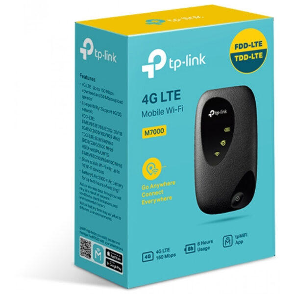 TP-LINK M7000 - Router für Mobilfunknetz - Schwarz - Leistung - WLAN - IEEE 802.11b - IEEE 802.11g - IEEE 802.11n - 802.11b - 802.11g - Wi-Fi 4 (802.11n) - 3G - 4G - LTE – Bild 4
