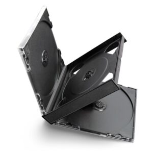 MediaRange CD Jewelbox, 23 mm, 4 Disc(s) Fassungsvermögen, Schwarz, 5 Stück