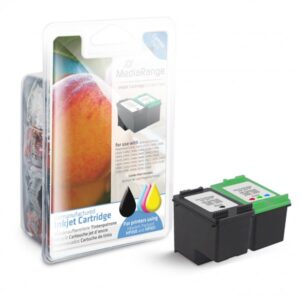 MediaRange Tintenpatrone, Wiederbefüllt, Ersetzt HP 351, HP 350, 52.5 ml, Multipack, Schwarz, Dreifarbig, 2 Stück