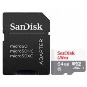 SanDisk 64GB Ultra microSDXC - 64 GB - MicroSDXC - Klasse 10 - 100 MB/s - 10 MB/s - Grau