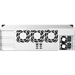 QNAP TS-1673AU-RP-16G - NAS - Rack (3U) - Ryzen Embedded - V1500B - Schwarz - Grau