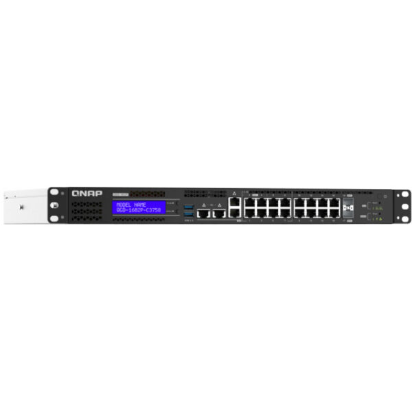QNAP QGD-1602P - Managed - 2.5G Ethernet - Vollduplex - Power over Ethernet (PoE) - Rack-Einbau