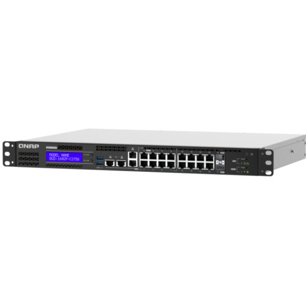 QNAP QGD-1602P - Managed - 2.5G Ethernet - Vollduplex - Power over Ethernet (PoE) - Rack-Einbau – Bild 2