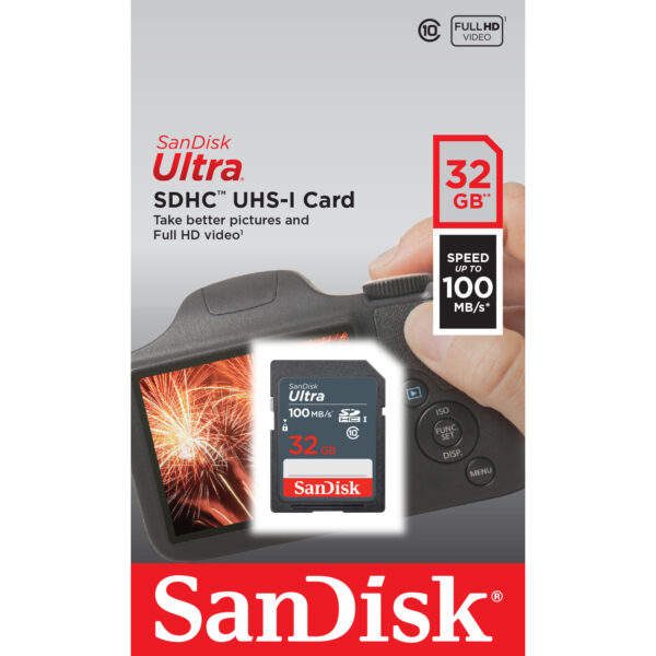 SanDisk Ultra 32GB SDHC Mem Card 100MB/s - 32 GB - SDHC - Klasse 10 - UHS-I - 100 MB/s - Class 1 (U1) – Bild 2