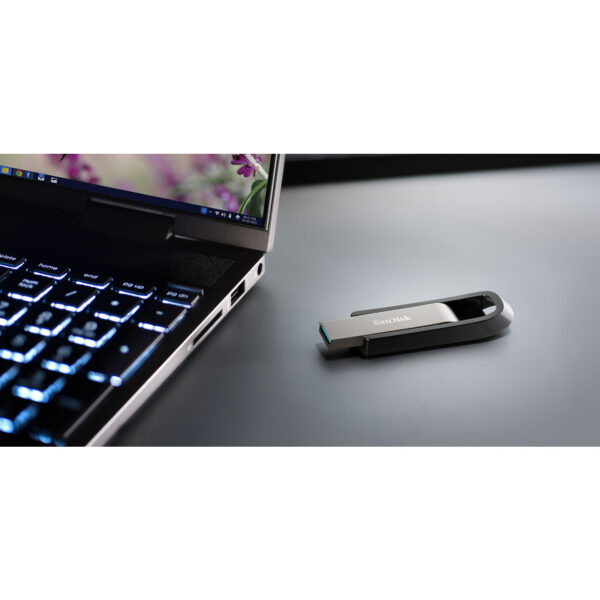 SanDisk Extreme Go - 256 GB - USB Typ-A - 3.2 Gen 1 (3.1 Gen 1) - 400 MB/s - Dia - Edelstahl – Bild 4