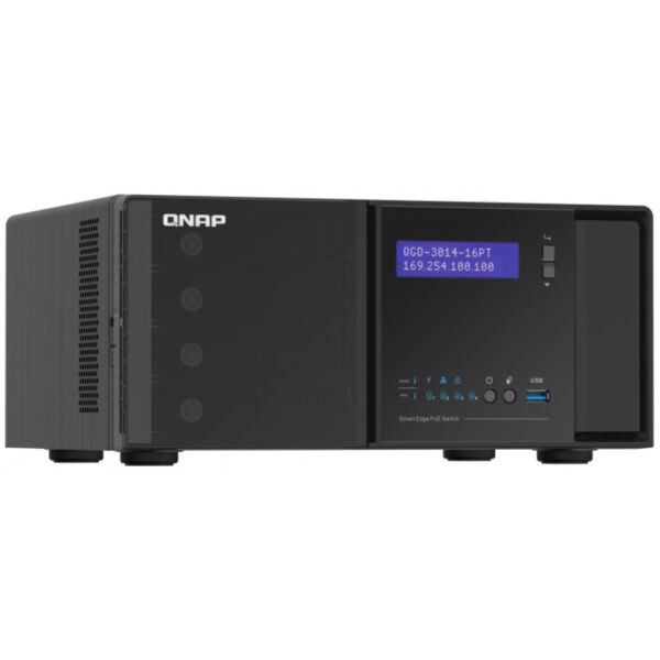 QNAP QGD-3014-16PT-8G - Managed - Gigabit Ethernet (10/100/1000) - Vollduplex - Power over Ethernet (PoE) - Rack-Einbau – Bild 2