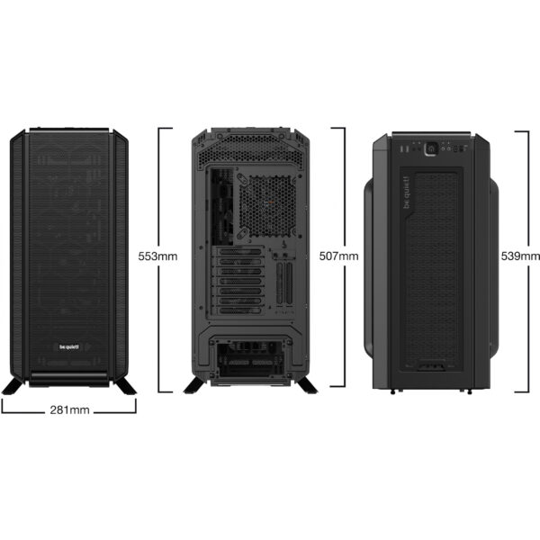 Be Quiet! Silent Base 802 Window Black - Midi Tower - PC - Schwarz - ATX - EATX - micro ATX - Mini-ITX - Acrylnitril-Butadien-Styrol (ABS) - Stahl - 18,5 cm – Bild 10
