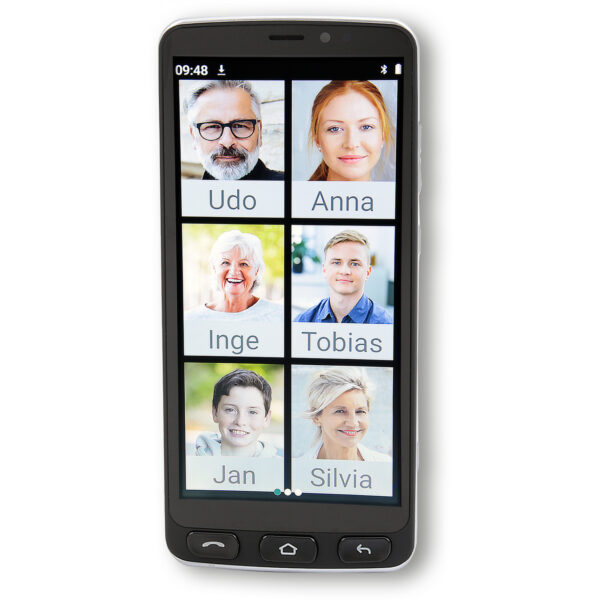 Olympia Neo schwarz - 14 cm (5.5 Zoll) - 2 GB - 16 GB - 8 MP - Android 10.0 - Schwarz - Silber – Bild 3