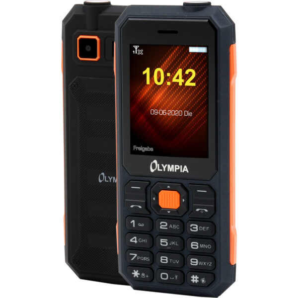 Olympia Active Outdoor - Balken - Dual-SIM - 6,1 cm (2.4 Zoll) - Bluetooth - 1800 mAh - Schwarz - Orange