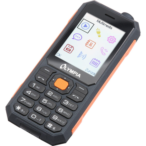 Olympia Active Outdoor - Balken - Dual-SIM - 6,1 cm (2.4 Zoll) - Bluetooth - 1800 mAh - Schwarz - Orange – Bild 3