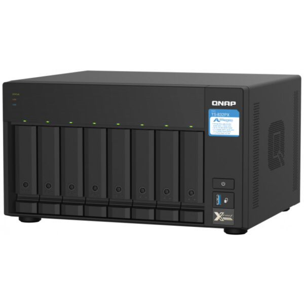 QNAP TS-832PX - NAS - Tower - Annapurna Labs - AL324 - Aluminium - Schwarz – Bild 2