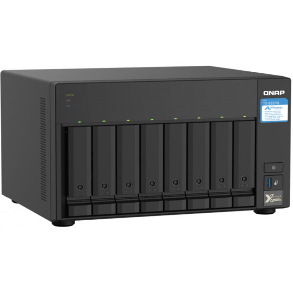 QNAP TS-832PX - NAS - Tower - Annapurna Labs - AL324 - Aluminium - Schwarz – Bild 3