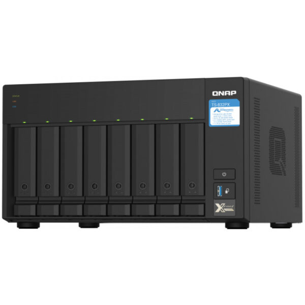 QNAP TS-832PX - NAS - Tower - Annapurna Labs - AL324 - Aluminium - Schwarz – Bild 5