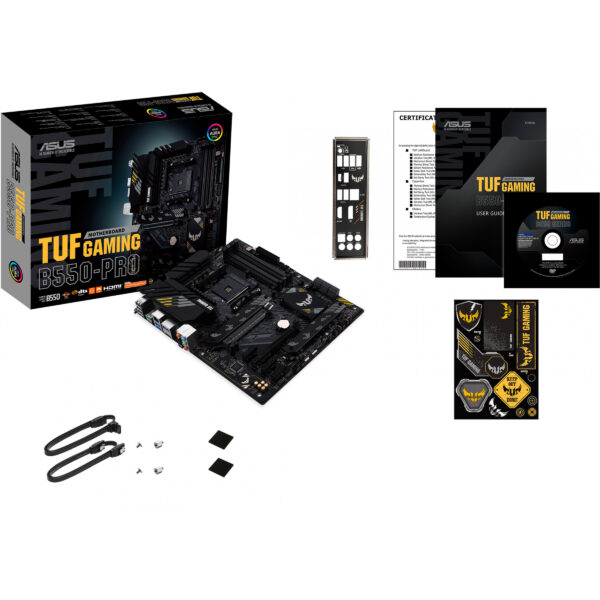 ASUS TUF GAMING B550-PRO - AMD - Socket AM4 - AMD Athlon - AMD Ryzen 3 - AMD Ryzen 5 - AMD Ryzen 7 - 3rd Generation AMD Ryzen 9 - Socket AM4 - DDR4-SDRAM - 128 GB – Bild 3