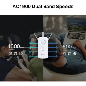 TP-LINK RE550 - Netzwerksender - 1900 Mbit/s - 10,100,1000 Mbit/s - Extern - 23 dbm - 10/100/1000Base-T(X)