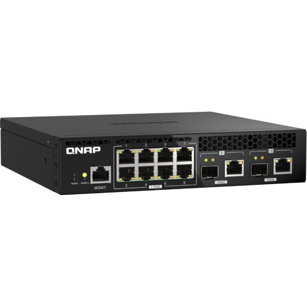 QNAP QSW-M2108R-2C - Managed - L2 - 2.5G Ethernet (100/1000/2500) - Vollduplex - Power over Ethernet (PoE) - Rack-Einbau – Bild 2
