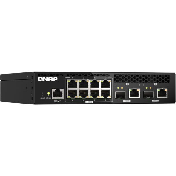 QNAP QSW-M2108R-2C - Managed - L2 - 2.5G Ethernet (100/1000/2500) - Vollduplex - Power over Ethernet (PoE) - Rack-Einbau – Bild 3