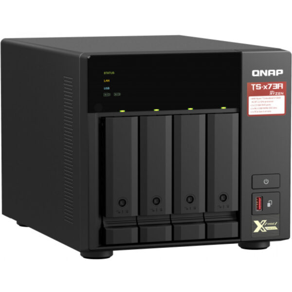 QNAP TS-473A - NAS - Tower - Ryzen Embedded - V1500B - Schwarz – Bild 2