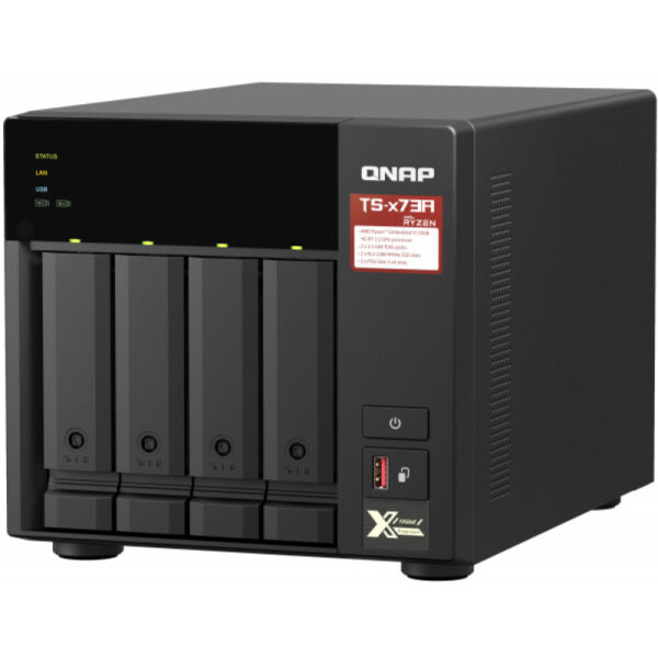 QNAP TS-473A - NAS - Tower - Ryzen Embedded - V1500B - Schwarz – Bild 3