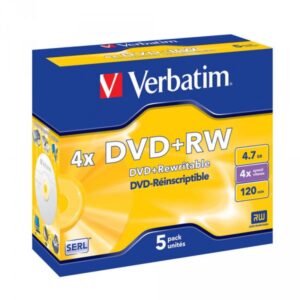 Verbatim DataLifePlus DVD+RW 4.7 GB / 120 min, 4x, 5 Stück in Jewelbox