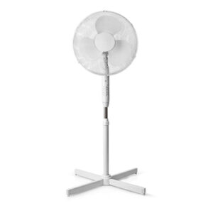 Standventilator | Durchmesser: 400 mm | 3-Geschwindigkeitsstufen | Oszillation | 40 W | Verstellbare Höhe | Abschalt-Timer | Fernbedienung | Weiss
