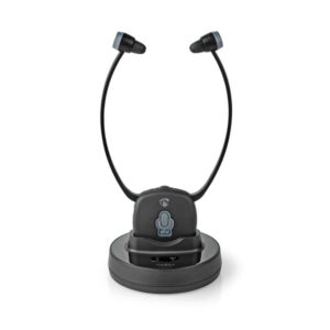 Wireless-TV-Kopfhörer | RF | Im Ohr | max. Batteriespielzeit: 7 hrs | 25 m | Digital Audio | Ladestation | Balancekontrolle | Unterstützung für Hörgeschädigte | Schwarz